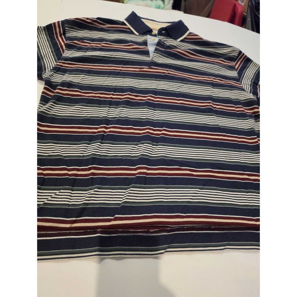 Vintage 90's Bugle Boy Classics Men's Size Medium Casual Striped Polo Shirt